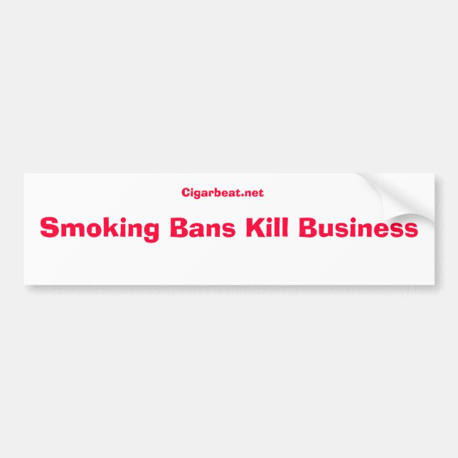 No to smoking ban bumper sticker (Front)
