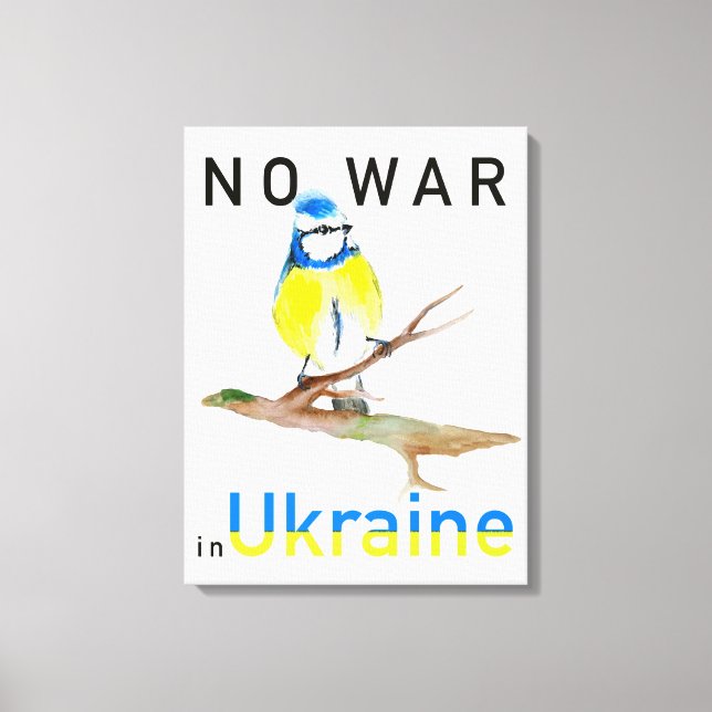 No to War in Ukraine Canvas Print (Front)