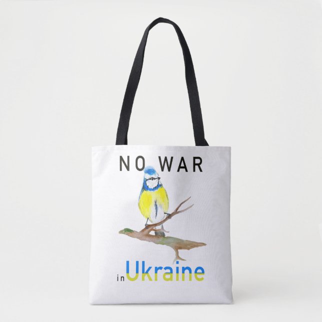 No to War in Ukraine Tote Bag (Front)