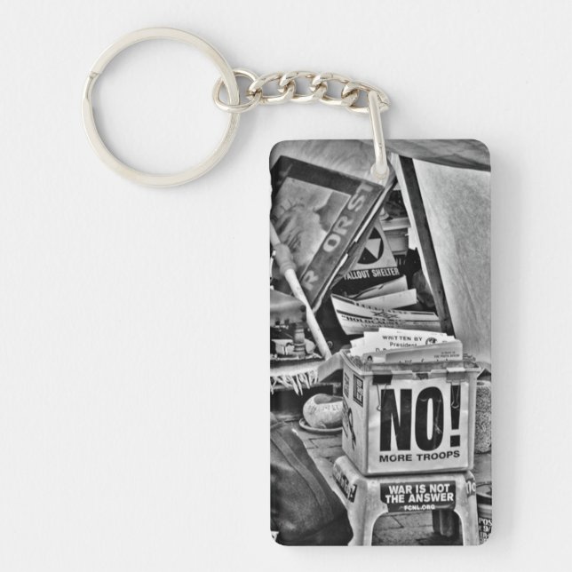 NO to War Keychain (Front)