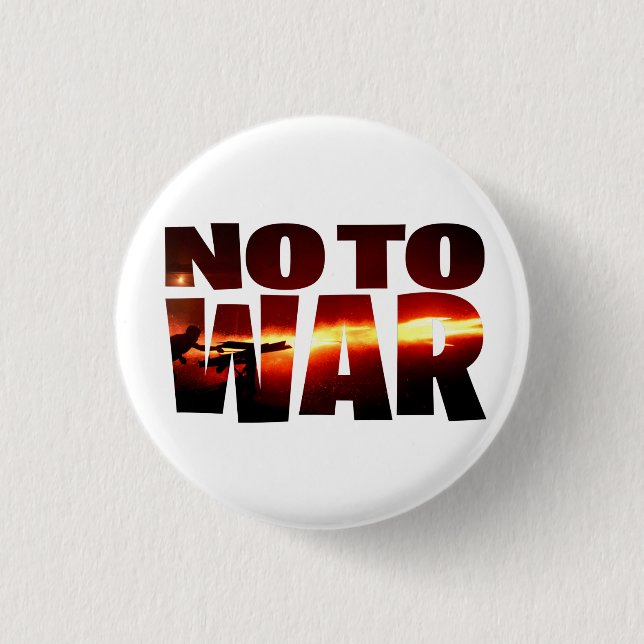 No To War T-Shirt Keychain Button (Front)