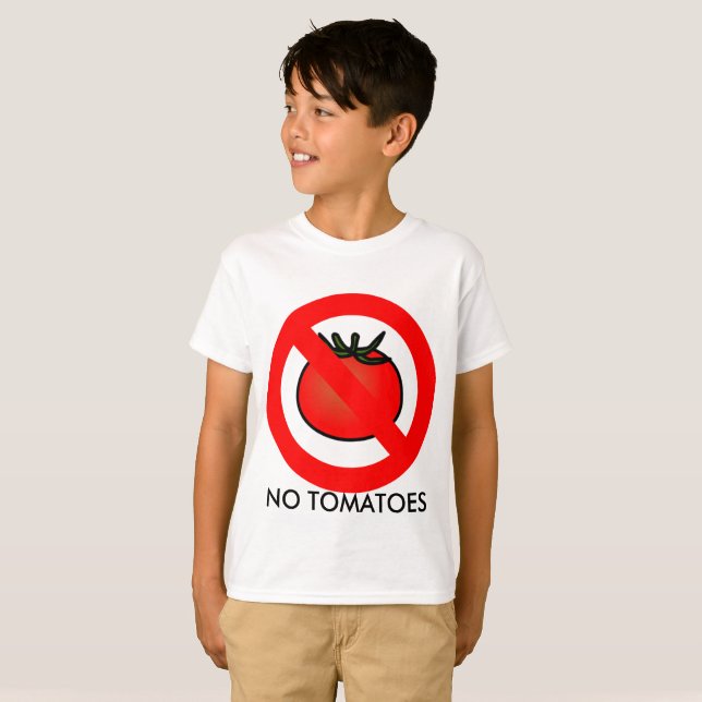 No Tomatoes T-Shirt, Kids T-Shirt (Front Full)