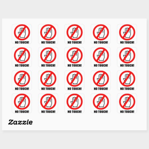 No Touch Sticker | Zazzle