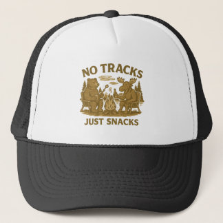 No Tracks Just Snacks | Funny Bear & Moose  Trucker Hat