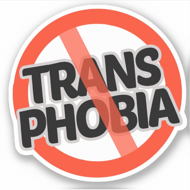 No Transphobia Sticker (Front)