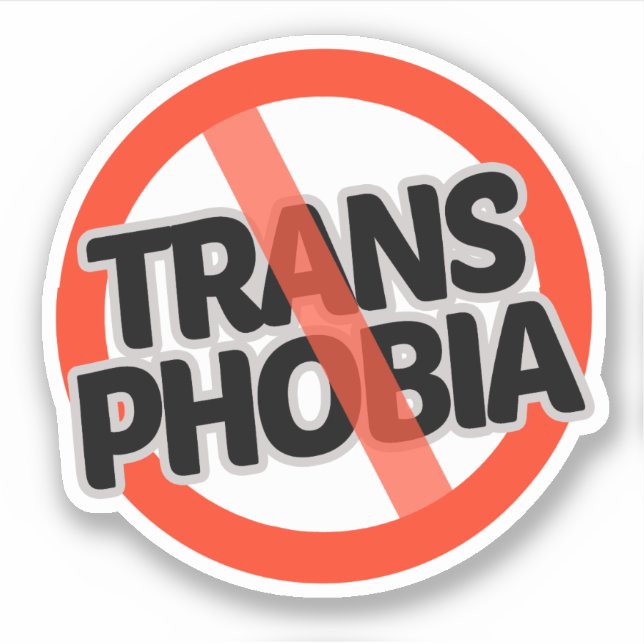 No Transphobia Sticker (Front)