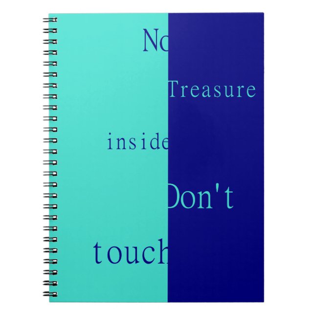 No Treasure Inside – Don't Touch  Notebook (Front)