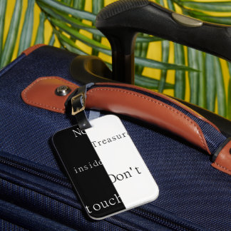 No Treasure Inside – Don't Touch Notebook Luggage Tag