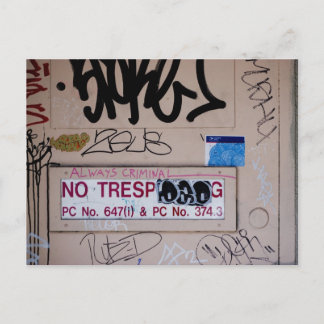 No Trespassing Postcard