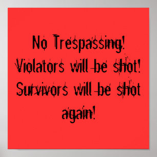 No Trespassing poster