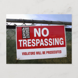 NO TRESPASSING Sign and ... Postcard