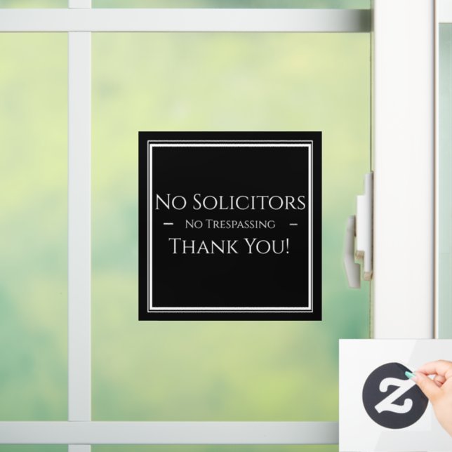 No Trespassing Sign -House Window Cling (Home)