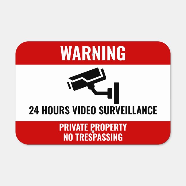 No Trespassing Video Surveillance Sign (Front)