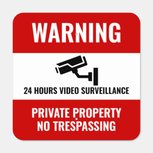 No Trespassing Video Surveillance Sign
