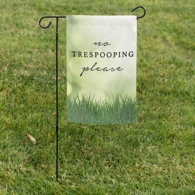 No Trespooping Funny Curb Your Dog  Garden Flag (In SItu)