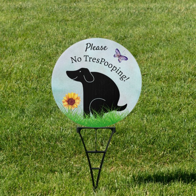 No TresPooping Keep Dogs Off Lawn No Trespassing Sign (Insitu)