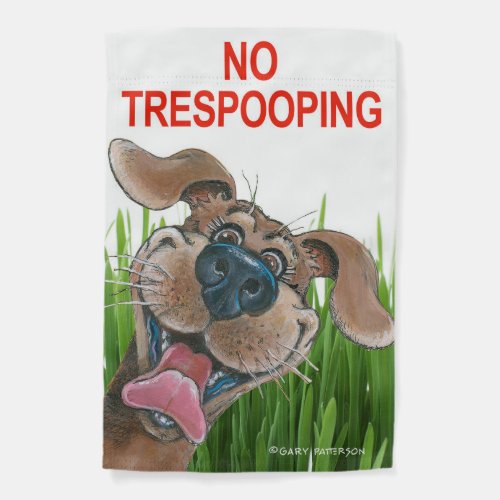 No Trespooping Yard  Garden Flag