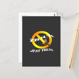 No trick just treat postcard