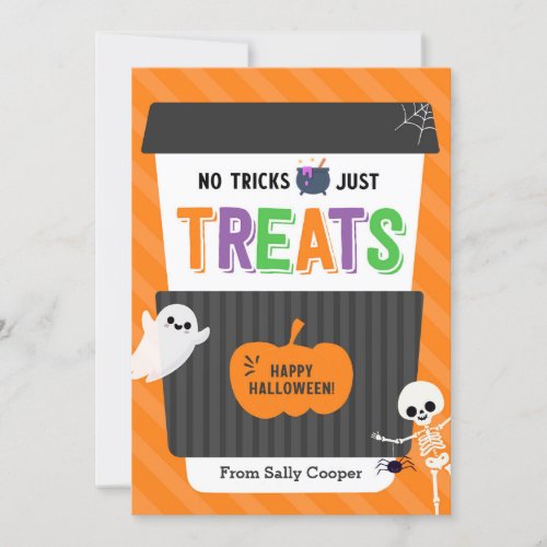 No Tricks Halloween Coffee Gift Card holder