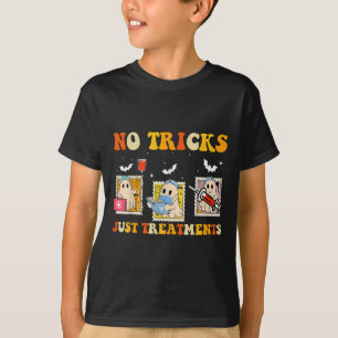 No Tricks Just S Funny Halloween Ghost Nursing T-Shirt
