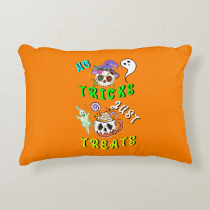 No Tricks Just Treats Cute Accent Pillow