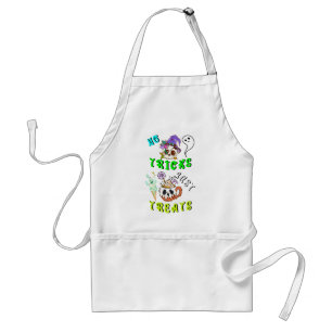 No Tricks Just Treats Cute Adult Apron
