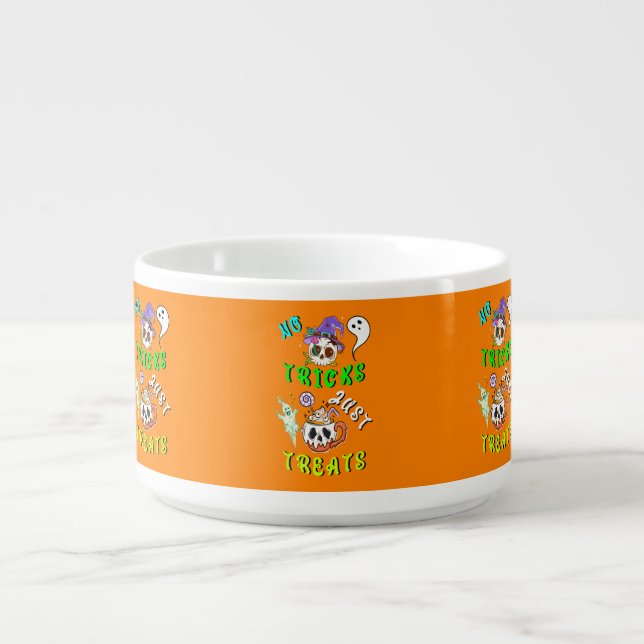 No Tricks Just Treats Cute Bowl (Center)