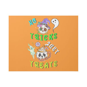 No Tricks Just Treats Cute Gallery Wrap