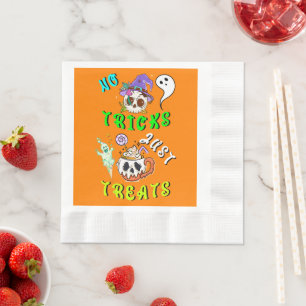 No Tricks Just Treats Cute Napkins