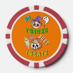 No Tricks Just Treats Cute Poker Chips