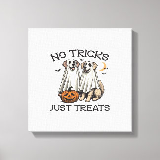 No Tricks Just Treats Dog Halloween Shirt Classic Canvas Print
