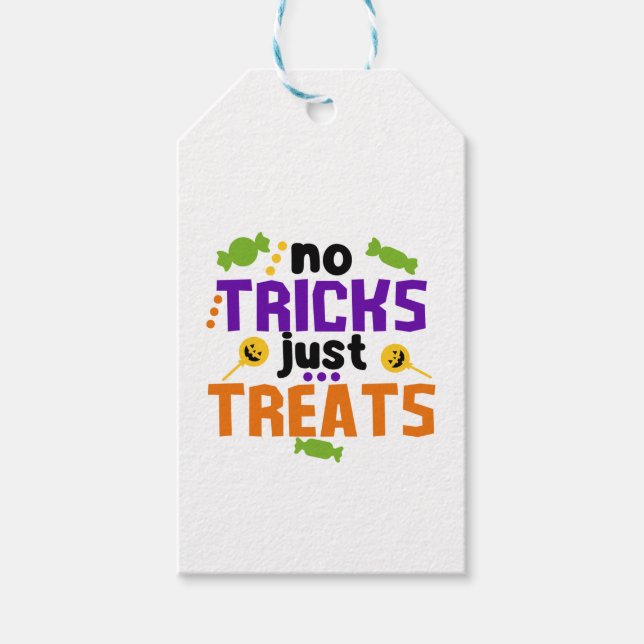 No Tricks Just Treats  Gift Tags (Front)