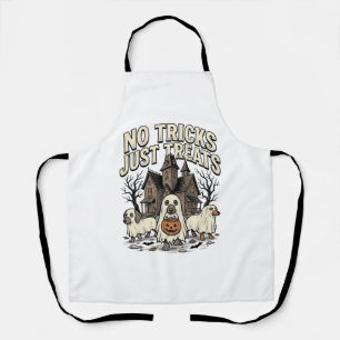 No Tricks Just Treats Halloween Dachshund Ghost De Apron