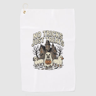 No Tricks Just Treats Halloween Dachshund Ghost De Golf Towel
