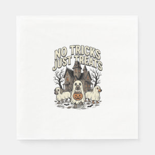No Tricks Just Treats Halloween Dachshund Ghost De Napkins