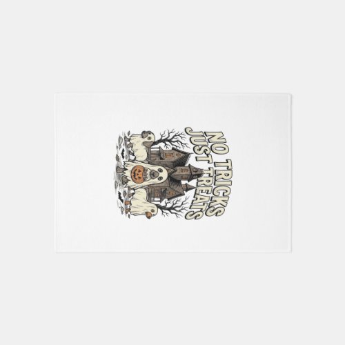 No Tricks Just Treats Halloween Dachshund Ghost De Rug
