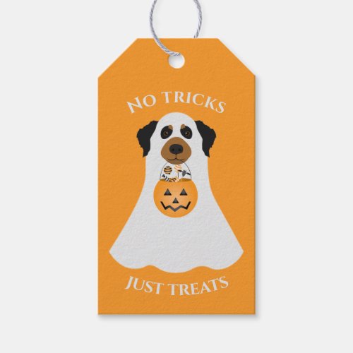 No Tricks Just Treats Halloween Dog Gift Tags