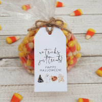 No Tricks Just Treats Halloween Favor Tag