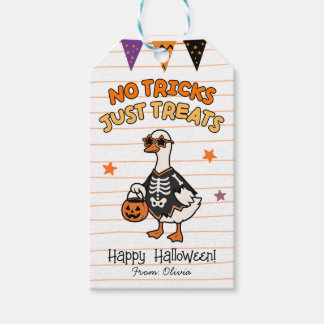 No Tricks Just Treats Halloween Favor Tags
