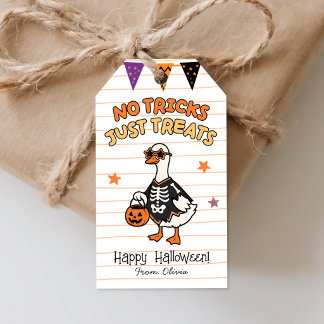 No Tricks Just Treats Halloween Favor Tags