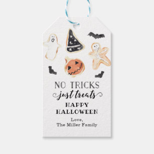 No Tricks Just Treats Halloween Gift Tag