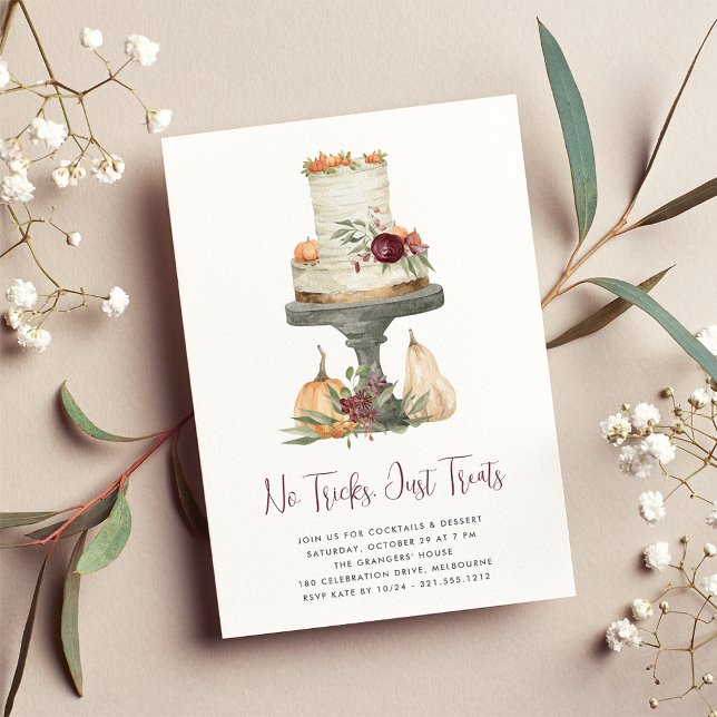 No Tricks, Just Treats Halloween Party Invitation (Creator Uploaded)