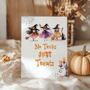 No tricks just treats Halloween witches party Poster