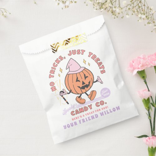 No Tricks Just Treats Spooky Candy Co Halloween Favor Bag