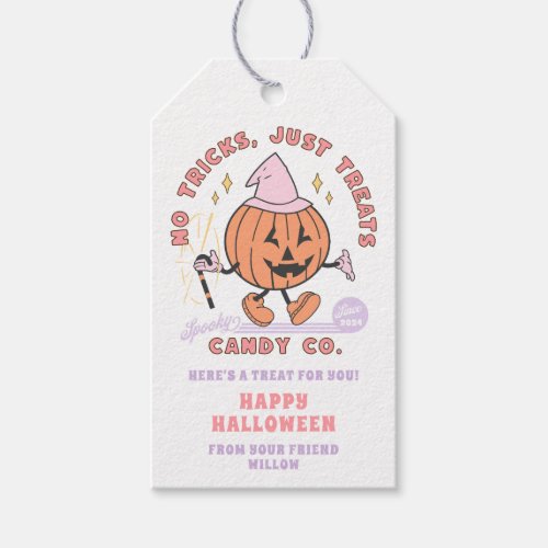 No Tricks Just Treats Spooky Candy Co Halloween Gift Tags