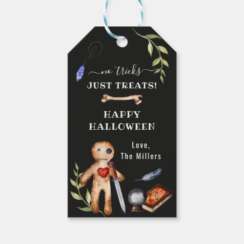 No Tricks Just Treats  Voodoo Halloween Gift Tag