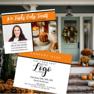 No Tricks Only Treats Halloween Real Estate Market Sign