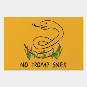 No tromp snek Yard Sign