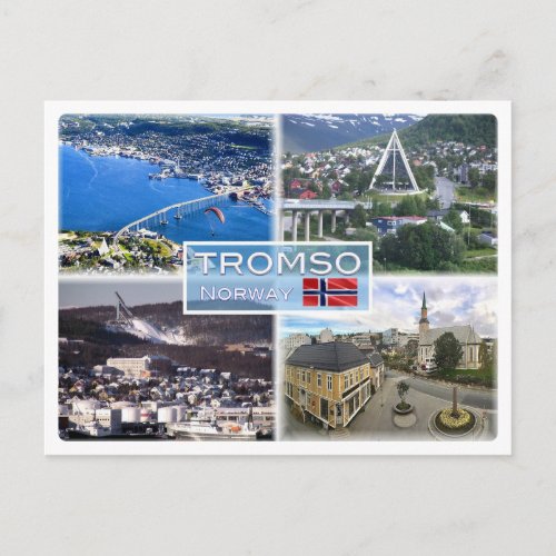 NO Tromso _ Aerial View _ Artic Cathedral _ Postcard