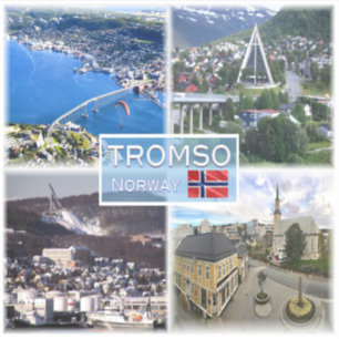 NO Tromso - Aerial View - Artic Cathedral - Sticker